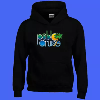 Pablo Cruise Logo Men's Black Hoodie Sweatshirt Size S-3XL • $32.89