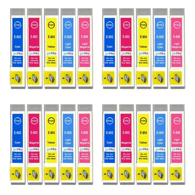 £28.60 • Buy 20 Ink Cartridges C/M/Y/LC/LM  For Epson Stylus Photo PX650 PX730WD R265 RX585