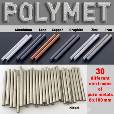 £9.36 • Buy Pure Metal Round Bar For Brush Electroplating, 99.9, Anode Dia 8 X 100mm Element