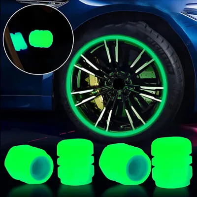 4pcs Luminous Car Tire Valve Caps Tyre Valve Stem Cover Air Dust Wheel Rim Caps • $3.21