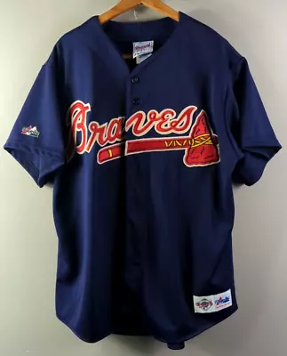 Vtg 90s Majestic ATLANTA BRAVES Authentic Collection MLB Stitched Team JERSEY XL • $65.99