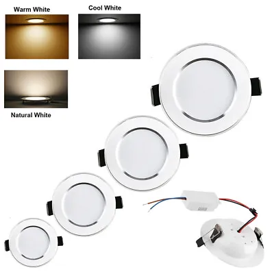 Dimmable Recessed Led Ceiling Down Light Lamp Spotlight 5W 7W 9W 12W 18W Round • $6.76