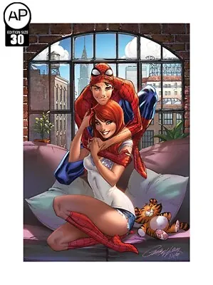 Sideshow J Scott Campbell Spiderman Renew Your Vows Framed Art Print AP 29/30 • $500