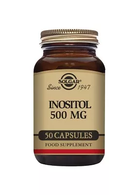 £12.15 • Buy Solgar Inositol 500mg 50 Vegetarian Vegan Capsules Free Of Gluten, Sugar, Salt