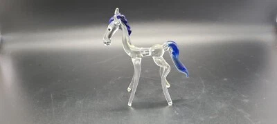 £5 • Buy Vintage Pirelli  Murano Blue Glass Horse