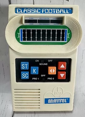 Vintage 2000 Mattel Electronic Classic Football Handheld Game Tested Works • $29.99