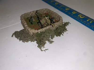 1/72 WW2 German 105MM Lefh18 Artillery  Emplacement Diorama.  Built & Painted. • $36