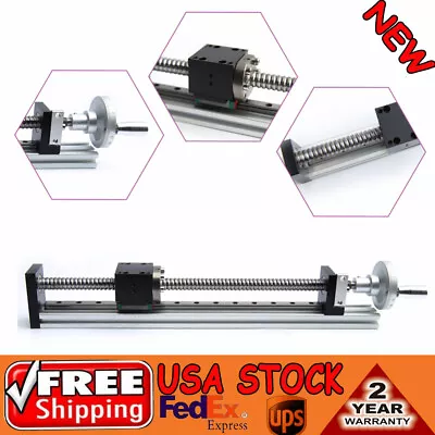 Manual Linear Rail Guide Slide Actuator Ball Screw Sliding Table W/ Handwheel • $75