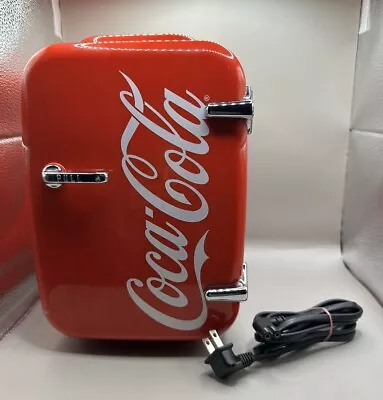 Coca-Cola 6 Can Mini Fridge Portable 4L Mini Cooler Travel Compact Refrigerator • $29.50