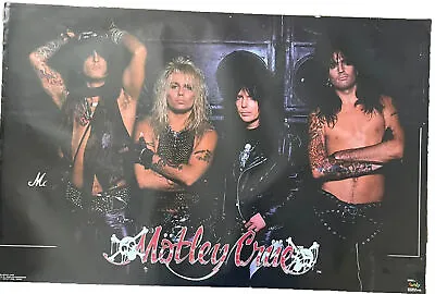 Vintage 1990 Motley Crue Poster Heavy Metal Hair Band Nos • $29.95