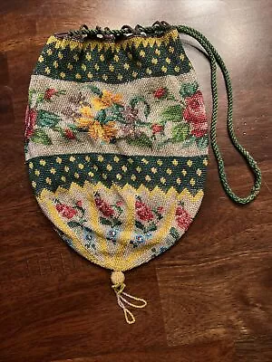 Antique Victorian Glass Microbeaded Purse • $50