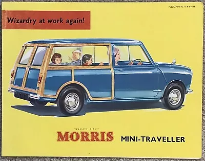 Original Color Factory Brochure Morris Mini Traveler 1961 • $8.95