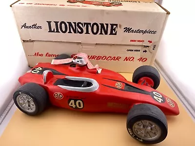 Lionstone Masterpiece STP Indy  Turbo Car Decanter W Box Andy Granatelli  EMPTY • $49.90