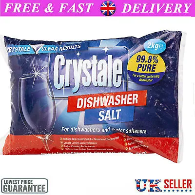 £6.90 • Buy Crystale Dishwasher Salt, Limescale Remover And Water Softener (2-kg)