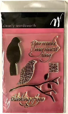 Rubber Soul Clearly Wordsworth - Raven Acrylic Stamps - Set Of 6 • $4