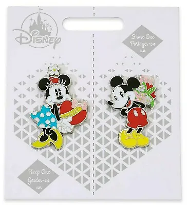 Disney Store Mickey & Minnie Mouse Pin Set Pair Couples Valentines Wedding Gift  • $31.07