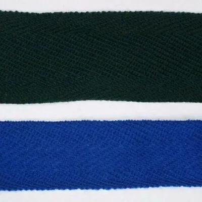 £3.30 • Buy 3cm Blue 4cm Racing Green Fabric Webbing Herringbone Blanket Binding 1 2 4m+ 193