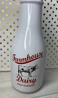 Mary Lake Thompson One Hundred 80 Degrees Farmhouse Cow Dairy Milk Bottle Jug • $24.95