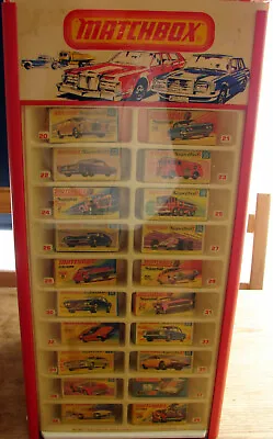 Job Lot Of MATCHBOX Carsdisplay With 77 BoxedALL ORIGINAL FROM 1969-1989🎱🎱🎱 • $2342.99