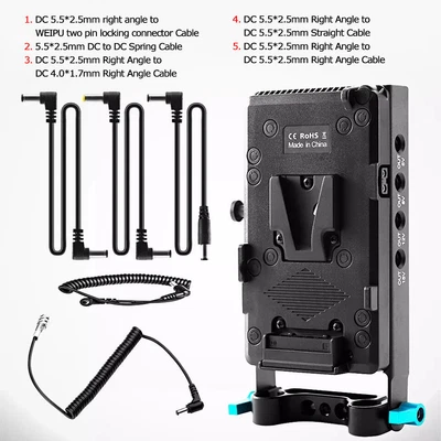 $124.84 • Buy Hridz VMP-6P V-Mount Battery Adapter Plate With 5 Cables For BMPCC 4K 6K