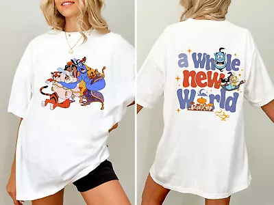 Disney Aladdin Characters A Whole New World Unisex Adult Kid Shirt 660024 • $24.99