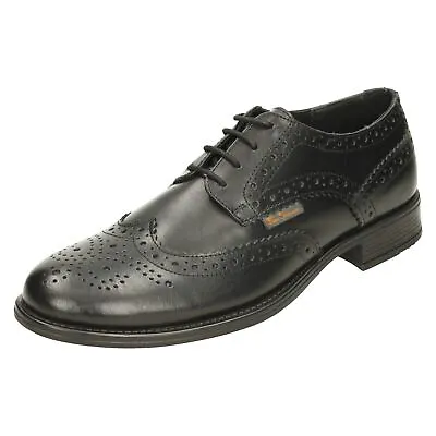 Mens Leather Lace Up Formal Brogue Smart Derby Shoes Simpson Odd Size Uk 8 /uk 9 • £19.99