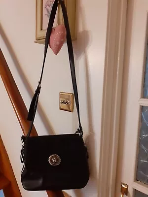 £6.50 • Buy Jane Shilton Black Faux Leather Shoulder Bag