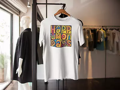 £9.99 • Buy Happy Mondays Mens Womens Kids Logo Tshirt Madchester Rave Indie Dance Bez Ryder