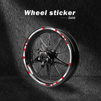 Wheel Hub Decals Reflective Stickers Outer Rim For KAWASAKI Z650 Z 650 17-20 • £18.37