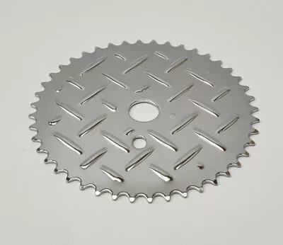 Bicycle Sprocket Chainring Steel Plate Style CW 44T 1/2X1/8 Chrome Bike Sprocket • $14.99