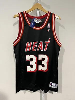 Vintage 90s Miami Heat Alonzo Mourning #33 Champion Jersey Sz 44 NWT DEADSTOCK • $300