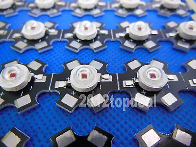 $3.12 • Buy 10PCS 3W RED 80lm 650nm-660nm LED Plant Glow Light With 20mm Star Base