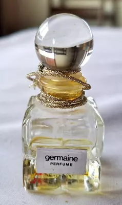 Vintage Germaine Monteil Perfume Mini 1/4 Oz Corded Glass Stopper Empty • $15