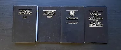 Set Of 4: Pocket Size LDS Scriptures 3x5 Bible Book Of Mormon D&C Pearl Of GP • $19.99