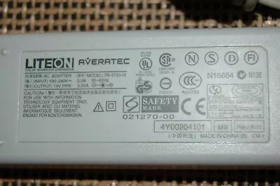$7 • Buy Lite On Averatec Laptop AC Adapter Charger For Acer PA-1750-01