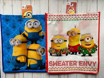 $12.95 • Buy 2 Pack Despicable Me Minion Sweater Envy Reusable Gift Bag Christmas Unique New