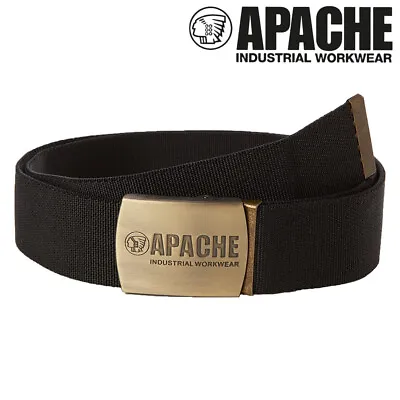 £8.49 • Buy Apache Woven Canvas Work Belt Black Metal Buckel Mens Womens One Size APBELT