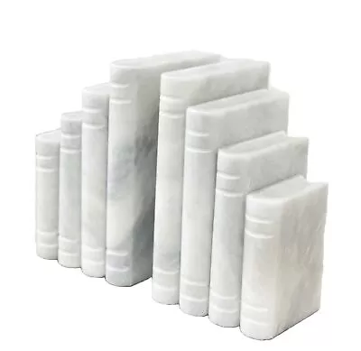 White Marble Bookends Latest Design 6 Inch Set Of Bookends Best Bookends • $252