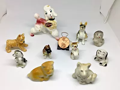 Vintage Miniature Lot Of 10 Bone China Dogs  • $12.50