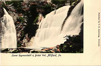 Lower Raymondskill & Bridal Veil Milford PA Undivided Unposted Postcard C1905 • $4.95