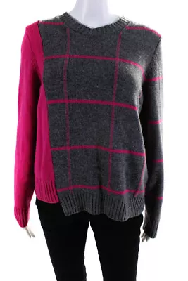 Milly Womens Intarsia Windowpane Sweater Size 6 14682330 • $48.27
