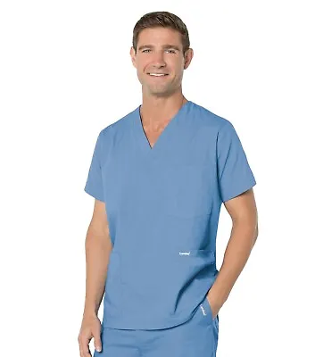 Landau Essentials Men's V-Neck Scrub Top - 7489 • $23.98