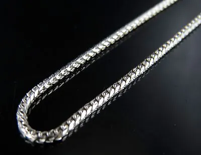 Solid 10K White Gold Franco Box Link Chain Necklace 1.5 MM 24-30 Inches • $537.99