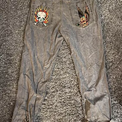 Vintage Ed Hardy Baggy Jeans • $22