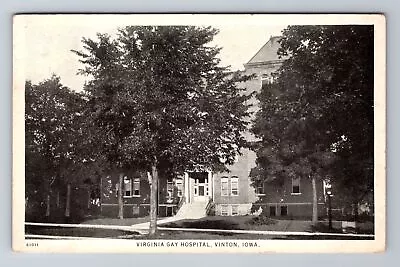 Vinton IA-Iowa Virginia Gay Hospital Antique Vintage Postcard • $8.99