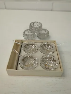 Lot Of 7 Vintage Salt Sellars 3 Spoons 4 In Box Are Viking Glass • $20