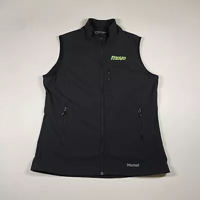 Marmot Vest Women’s XL Black MOVE Full Zip Sleeveless Soft Shell Outdoor Tempo • $27.26