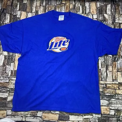 VINTAGE Miller Lite Shirt Mens XXL 2XLGraphic Beer 90s Y2K • $14