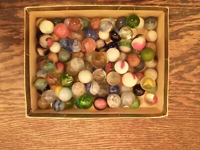 103 Estate Lot Early Vintage Marbles As Found Played With Multi-colored Variety  • $39.99