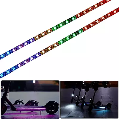 2 Pcs LED Electric Scooter Strip Light Belt Foldable Colorful Skateboard Lights • $26.28